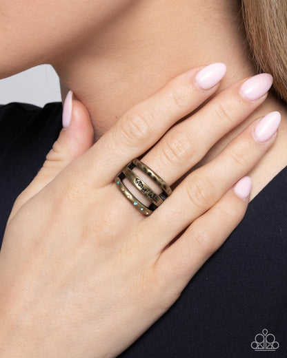Stay Wild, Flower Child - brass - Paparazzi ring