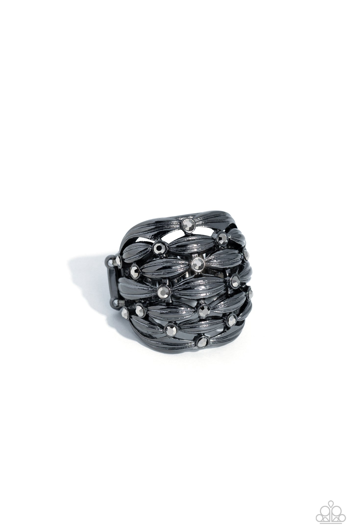 Steadfast Stack - black - Paparazzi ring