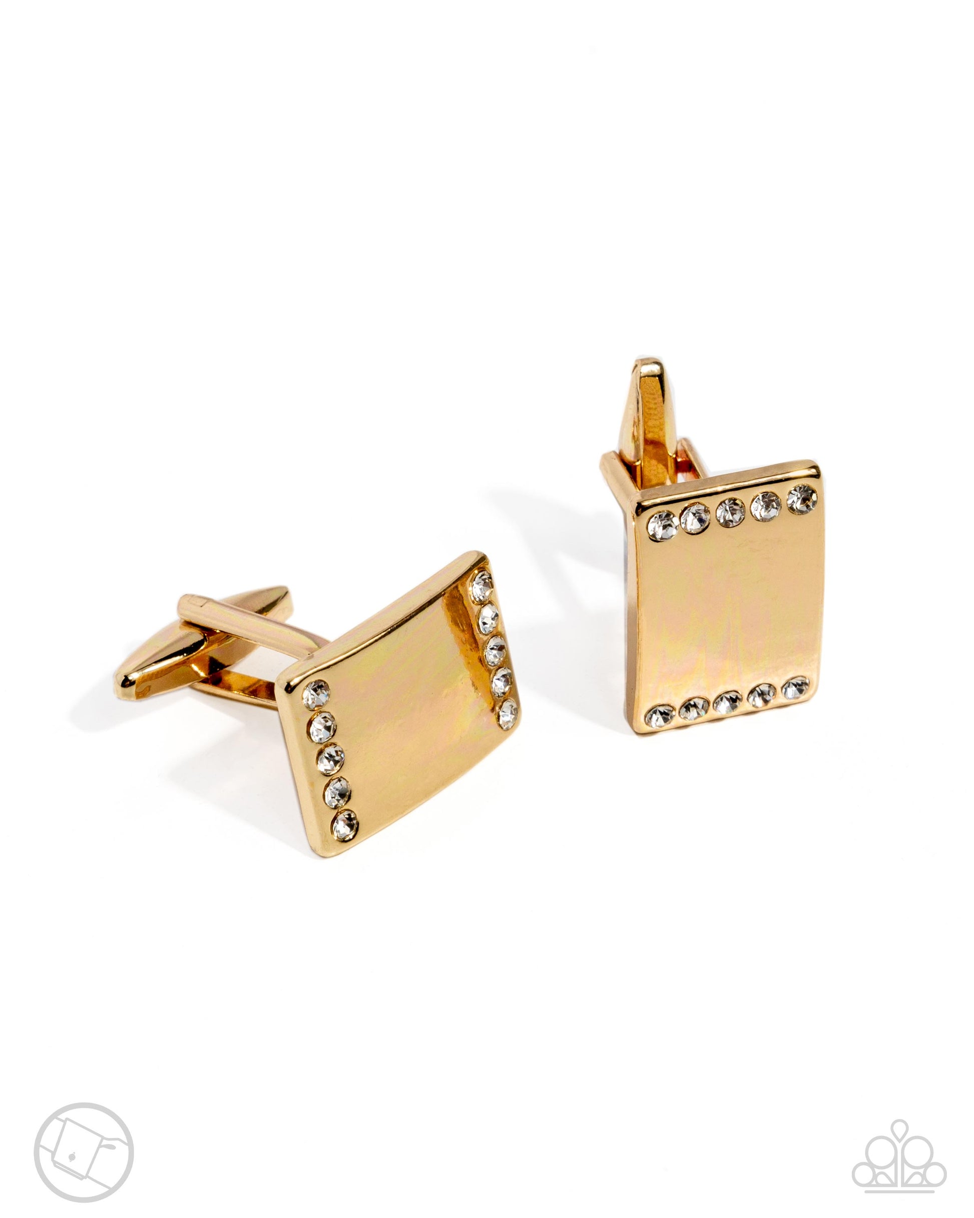 Steady Sensation - gold - Paparazzi MENS cufflinks