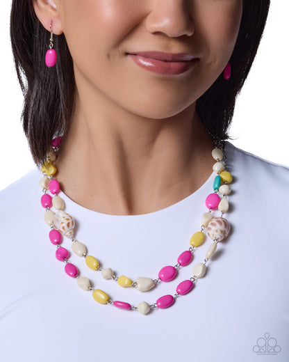 Steady Shells - pink - Paparazzi necklace
