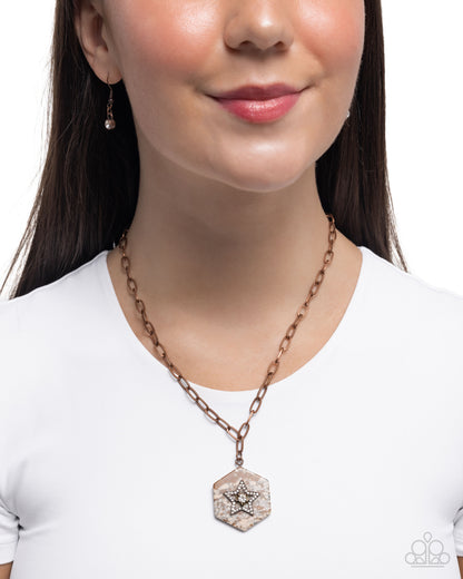 Stellar Sediment - copper - Paparazzi necklace