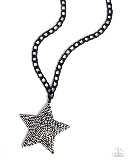 Stellar Selfie - black - Paparazzi necklace