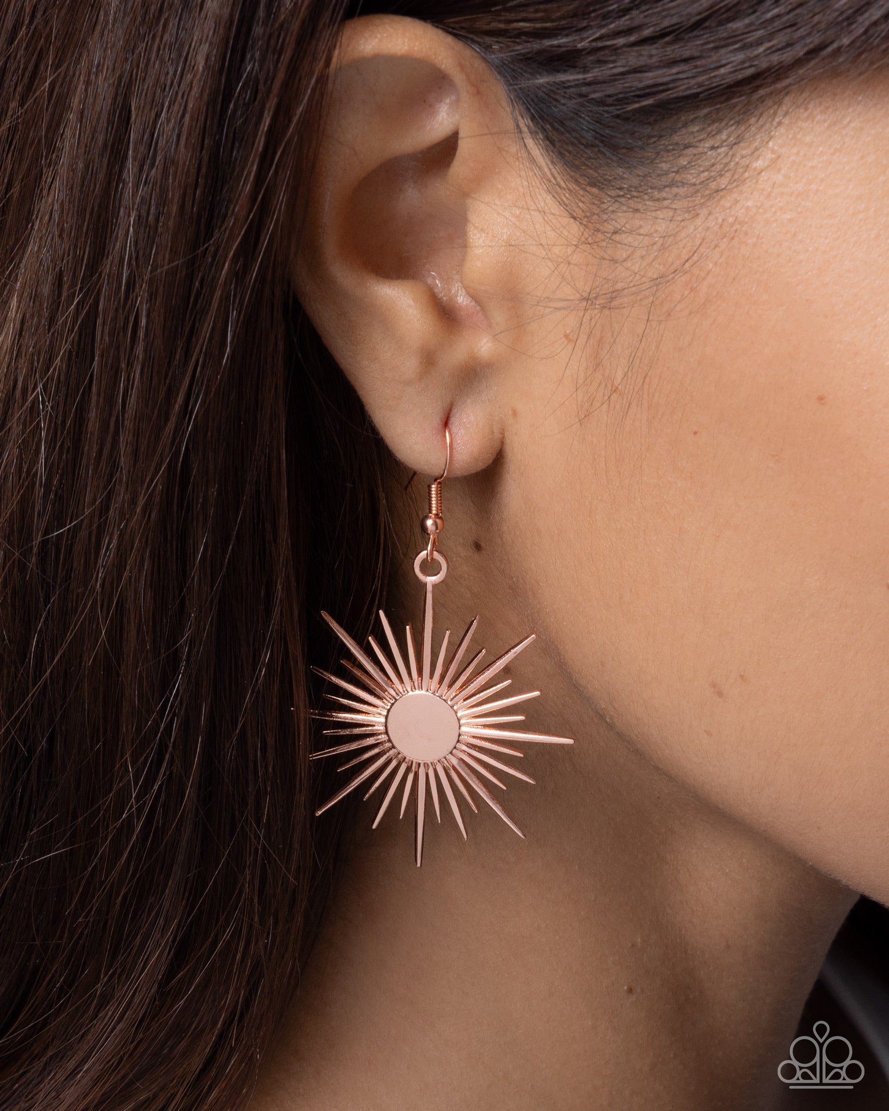 Stellar Sense - copper - Paparazzi earrings