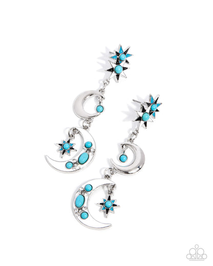 Stellar Serendipity - blue - Paparazzi earrings