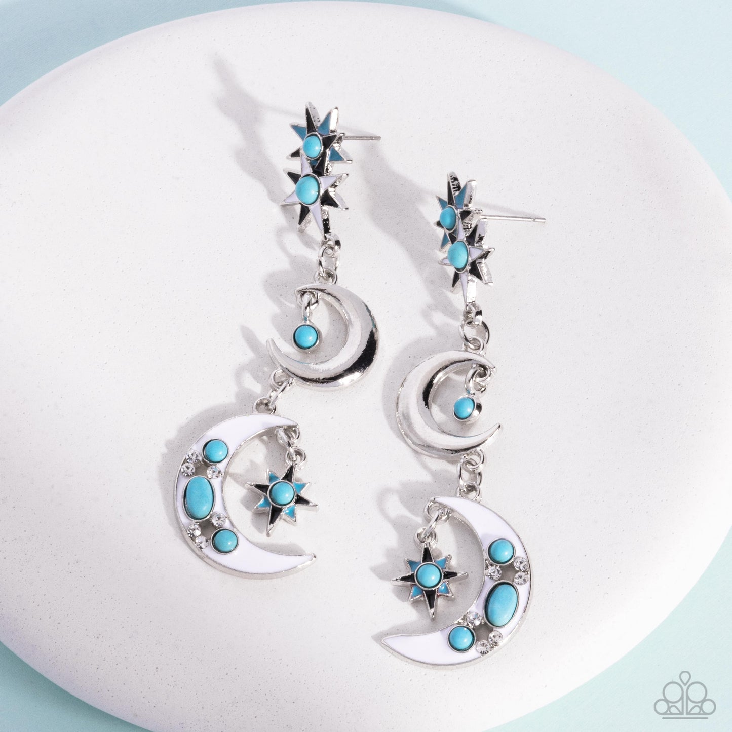 Stellar Serendipity - blue - Paparazzi earrings