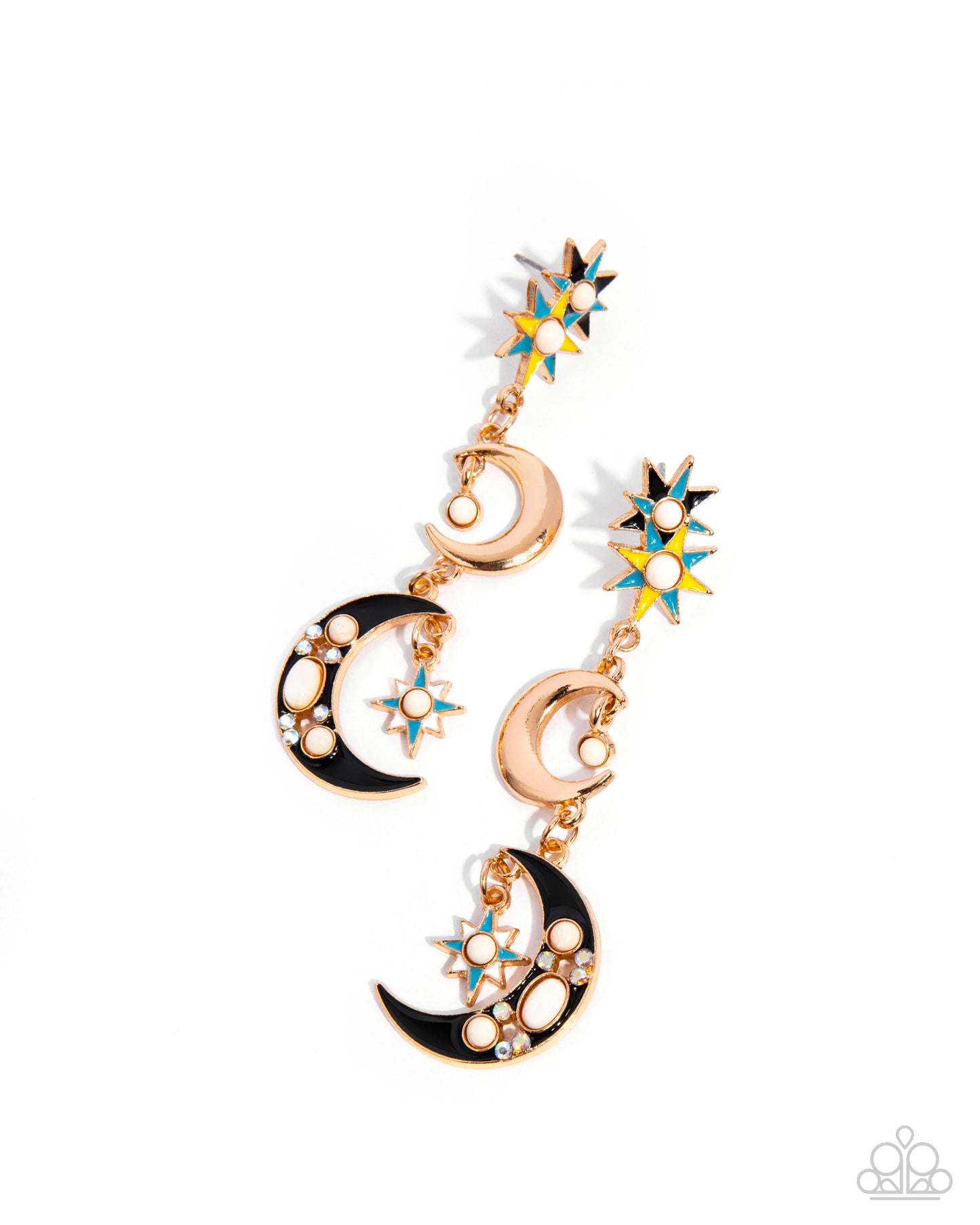 Stellar Serendipity - gold - Paparazzi earrings