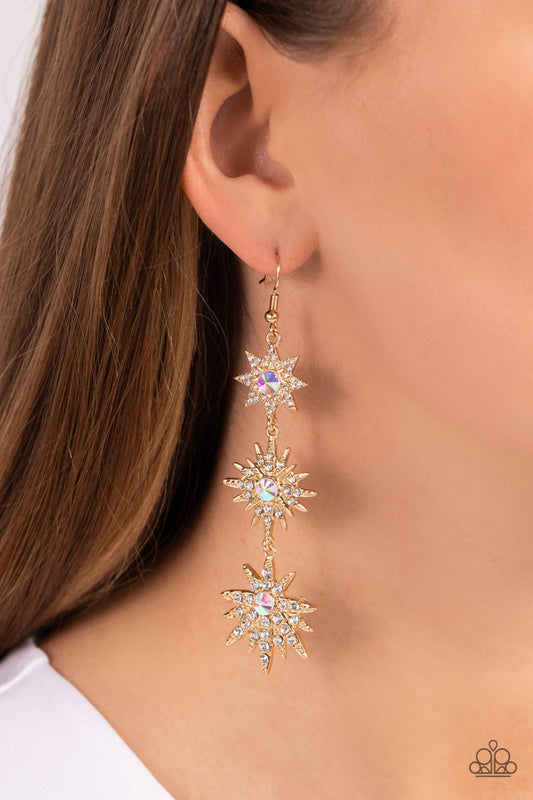 Stellar Series - gold - Paparazzi earrings