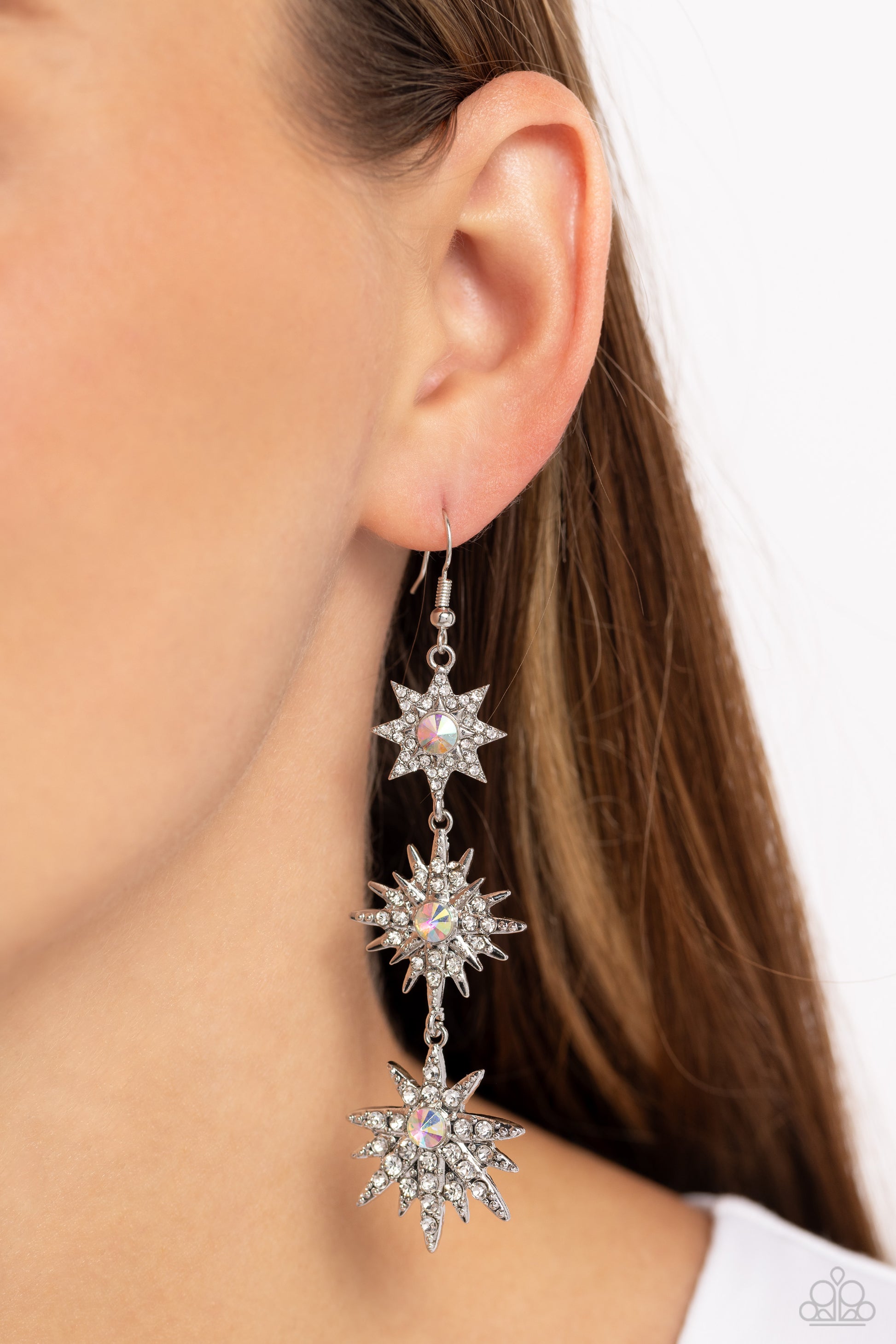 Stellar Series - white - Paparazzi earrings