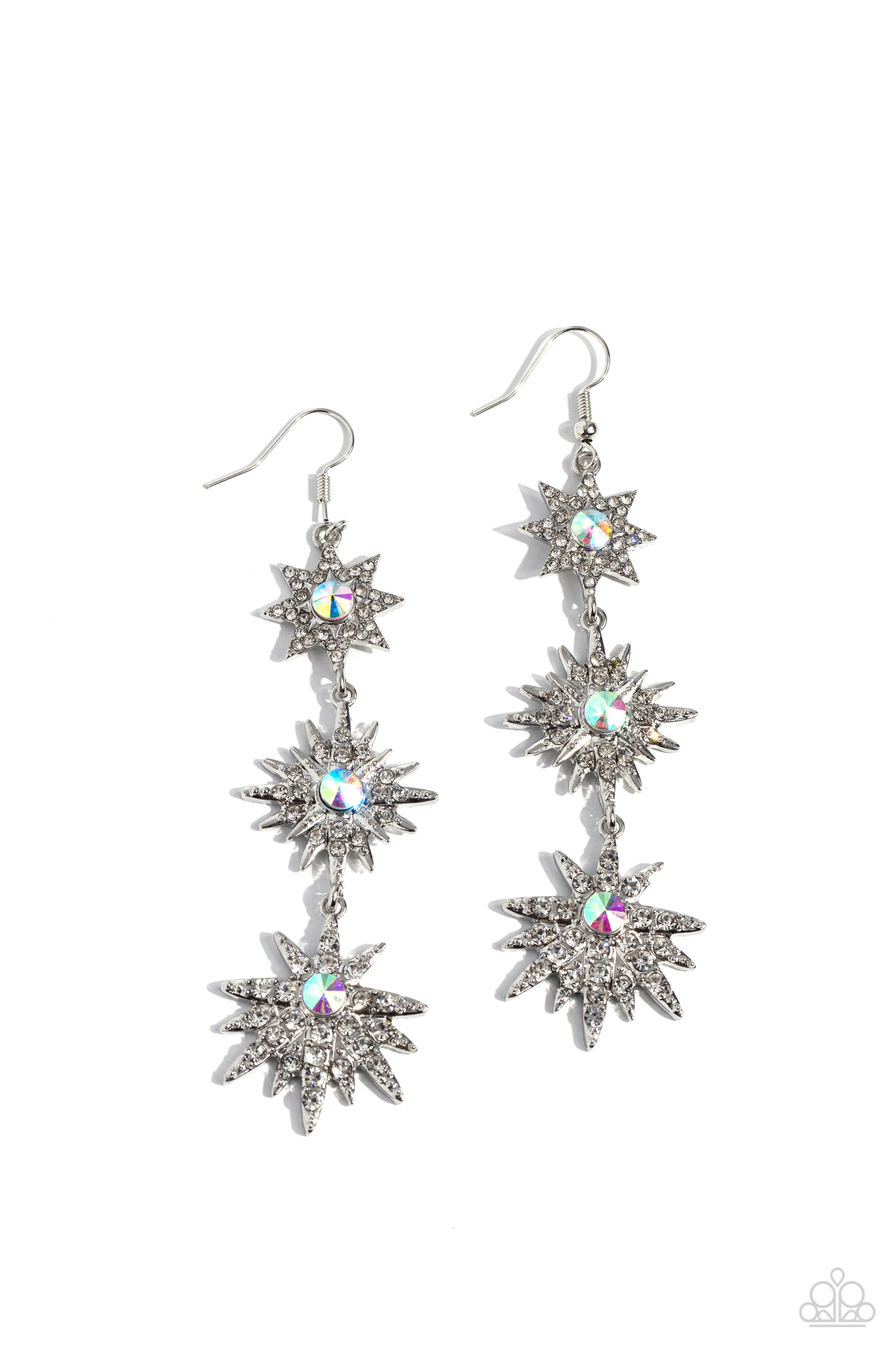 Stellar Series - white - Paparazzi earrings