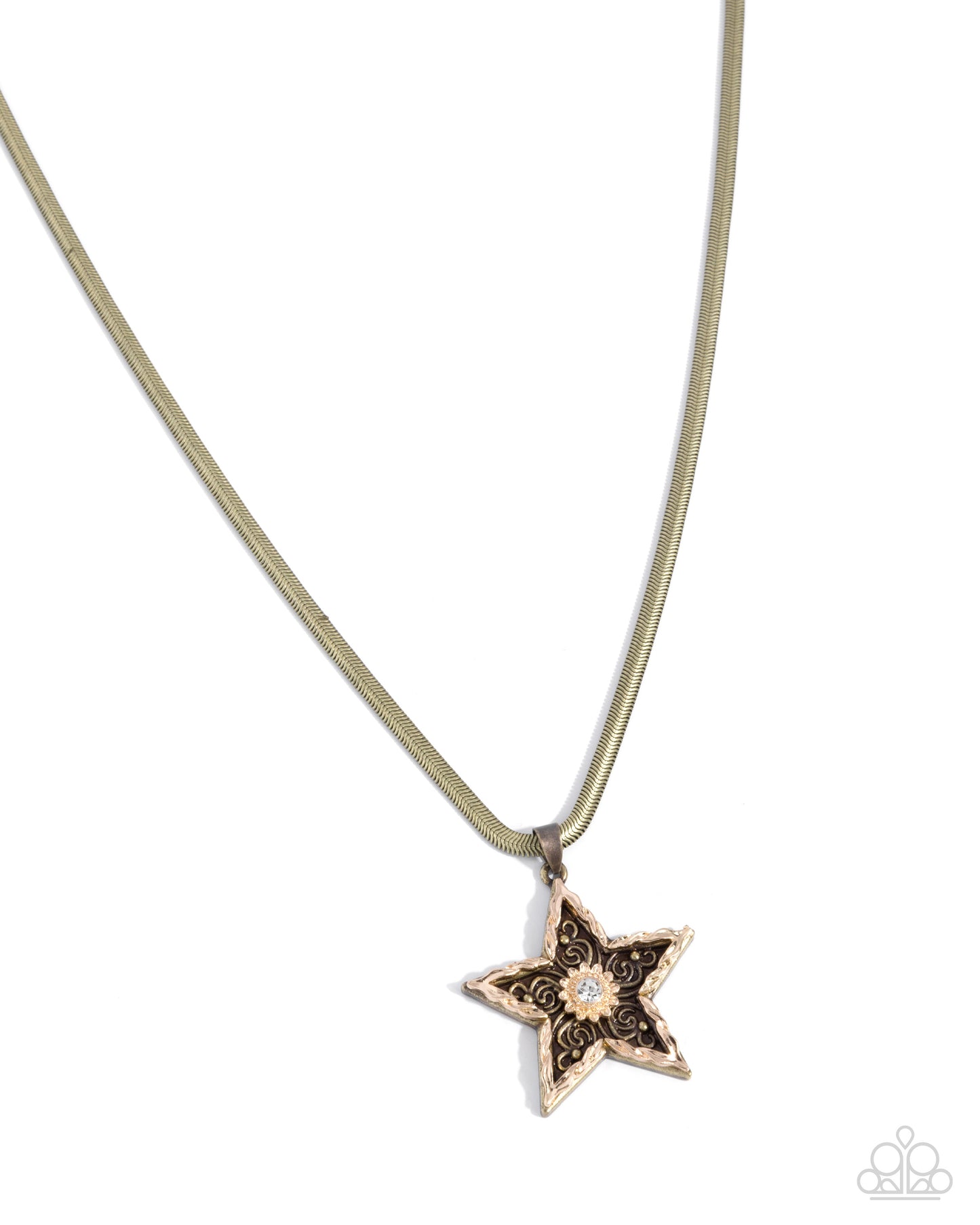 Stellar Simplicity - brass - Paparazzi necklace