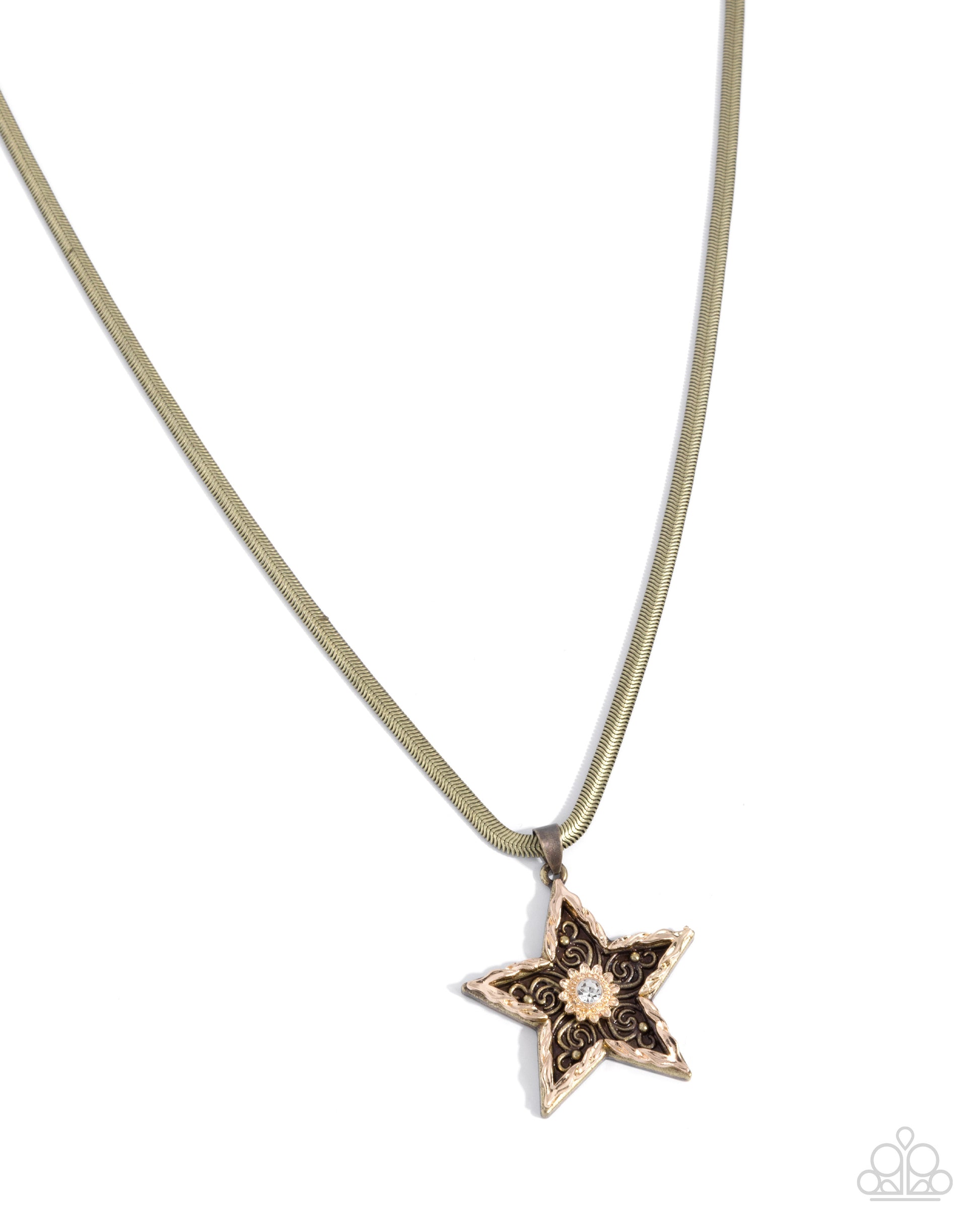 Stellar Simplicity - brass - Paparazzi necklace