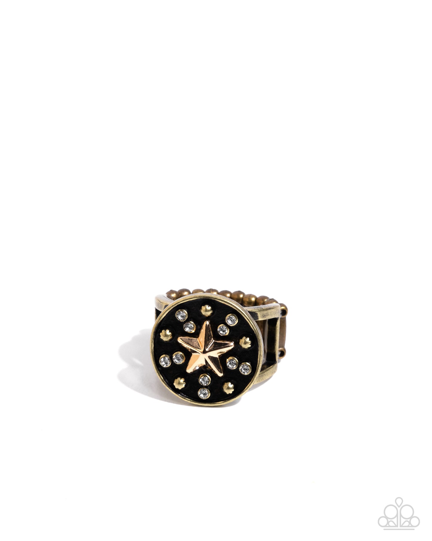 Stellar Small-Scale - brass - Paparazzi ring