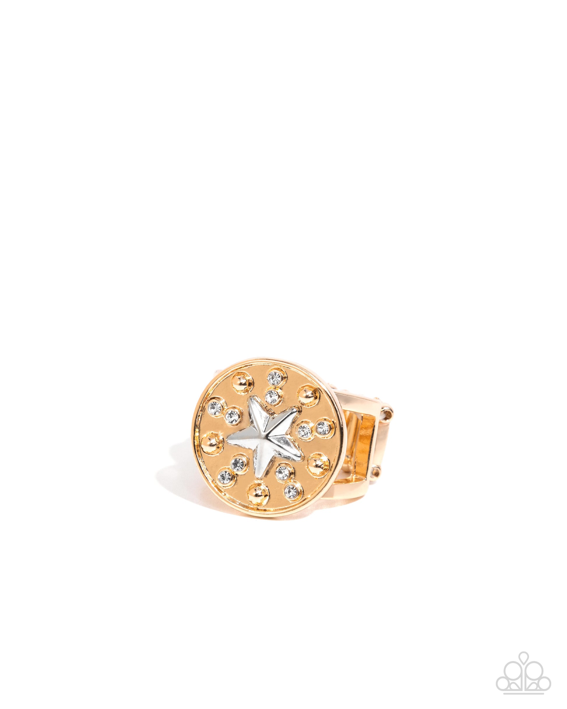 Stellar Small-Scale - gold - Paparazzi ring