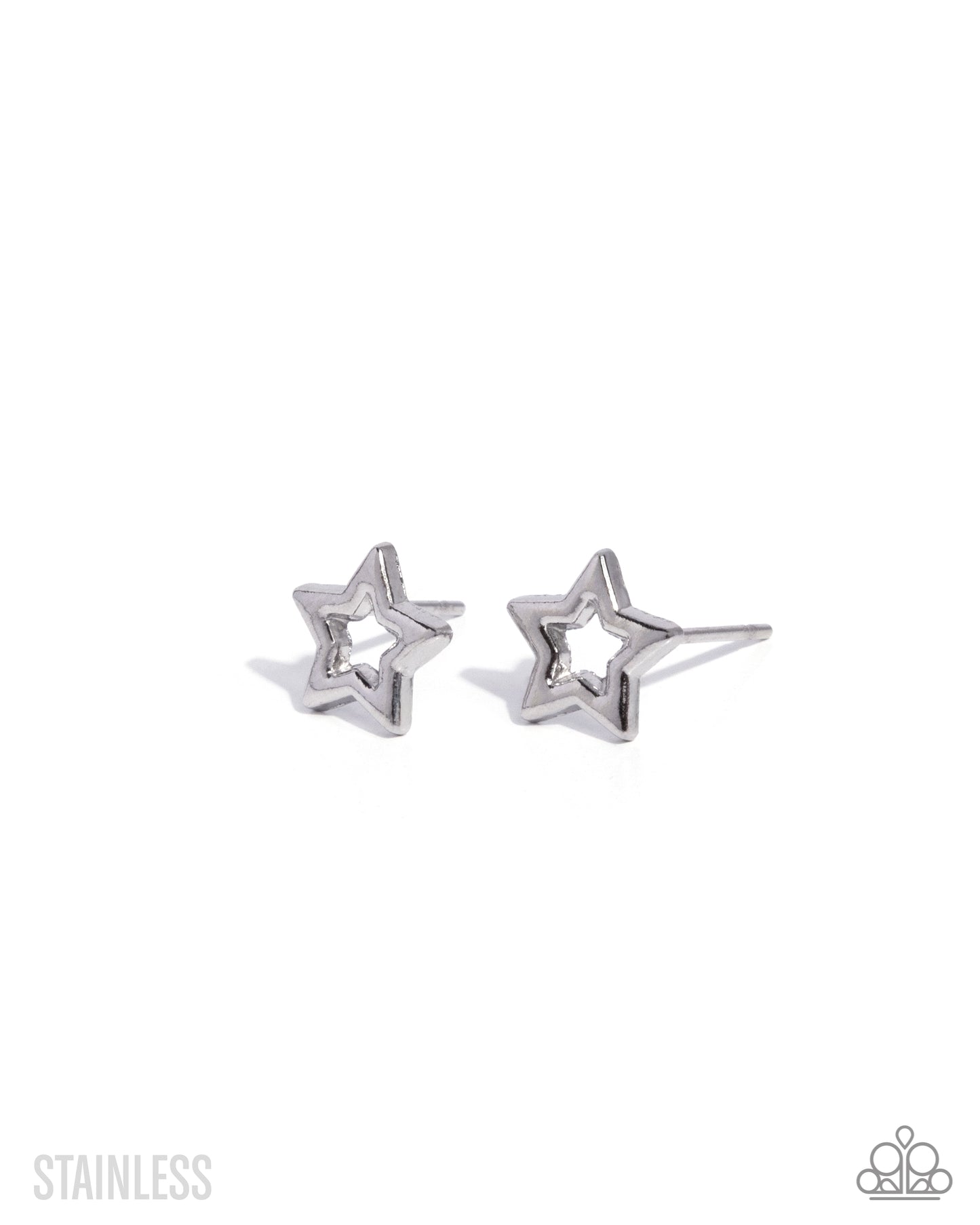 Stellar Solo - silver - Paparazzi earrings