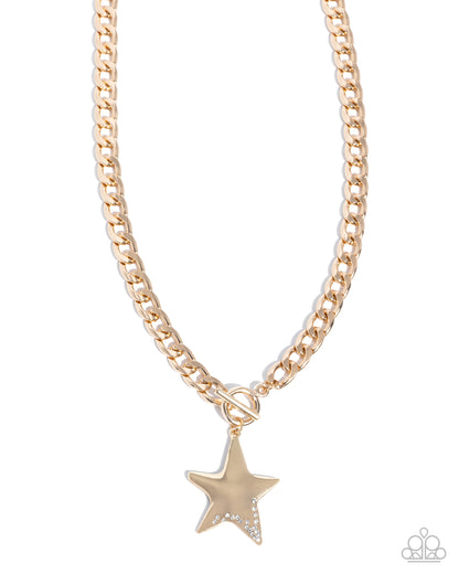 Stellar Spotlight - gold - Paparazzi necklace