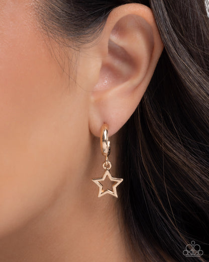 Stellar Start - gold - Paparazzi earrings