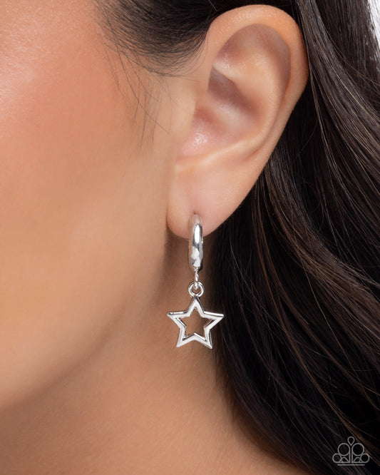 Stellar Start - silver - Paparazzi earrings