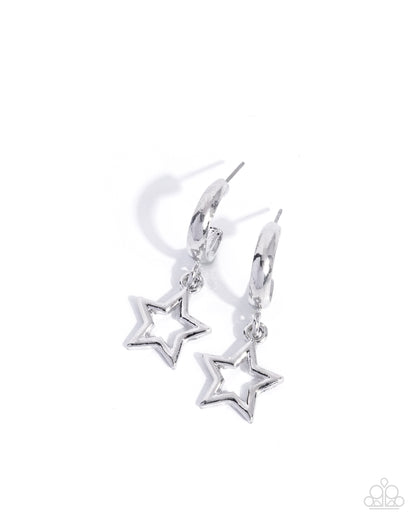 Stellar Start - silver - Paparazzi earrings