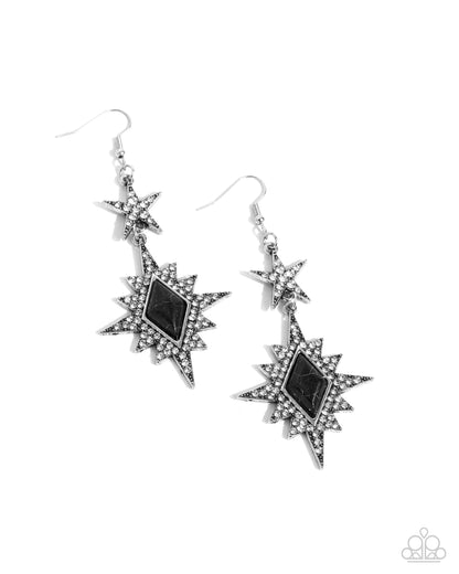 Stellar State of Mind - black - Paparazzi earrings