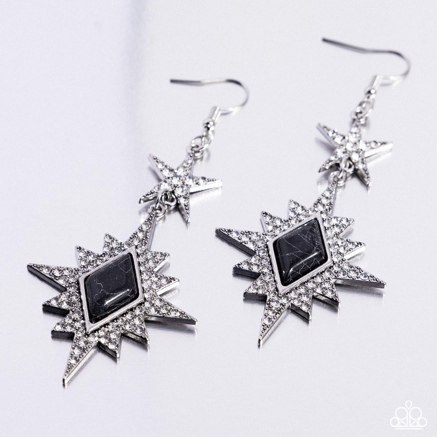 Stellar State of Mind - black - Paparazzi earrings