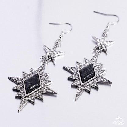 Stellar State of Mind - black - Paparazzi earrings