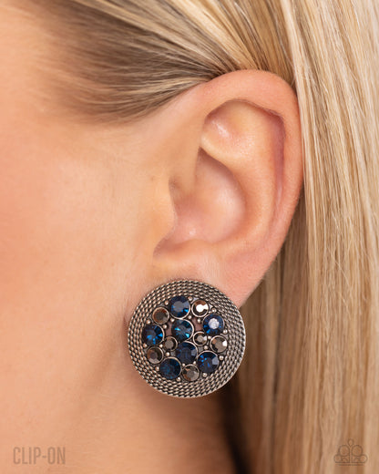 Stellar Status - blue - Paparazzi CLIP ON earrings