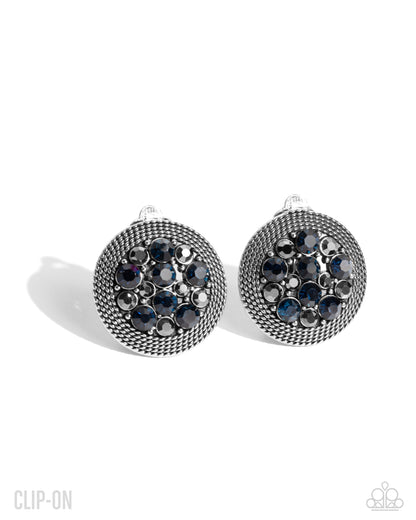 Stellar Status - blue - Paparazzi CLIP ON earrings