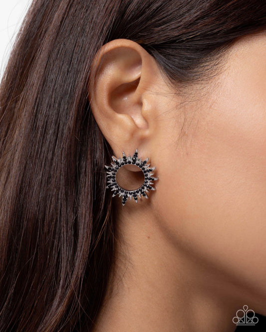 Stellar Stealth - black - Paparazzi earrings