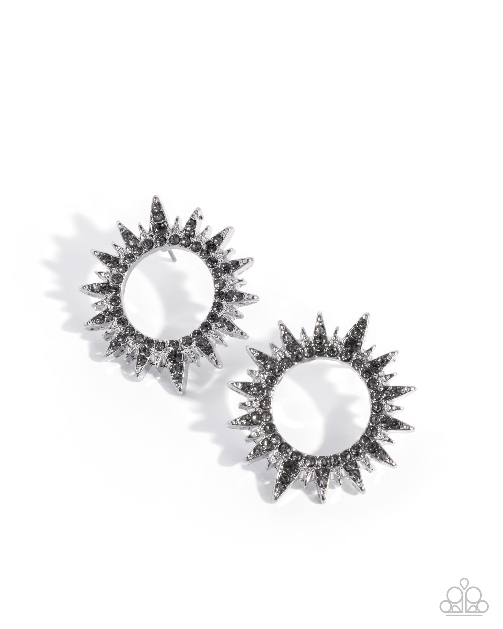 Stellar Stealth - silver - Paparazzi earrings