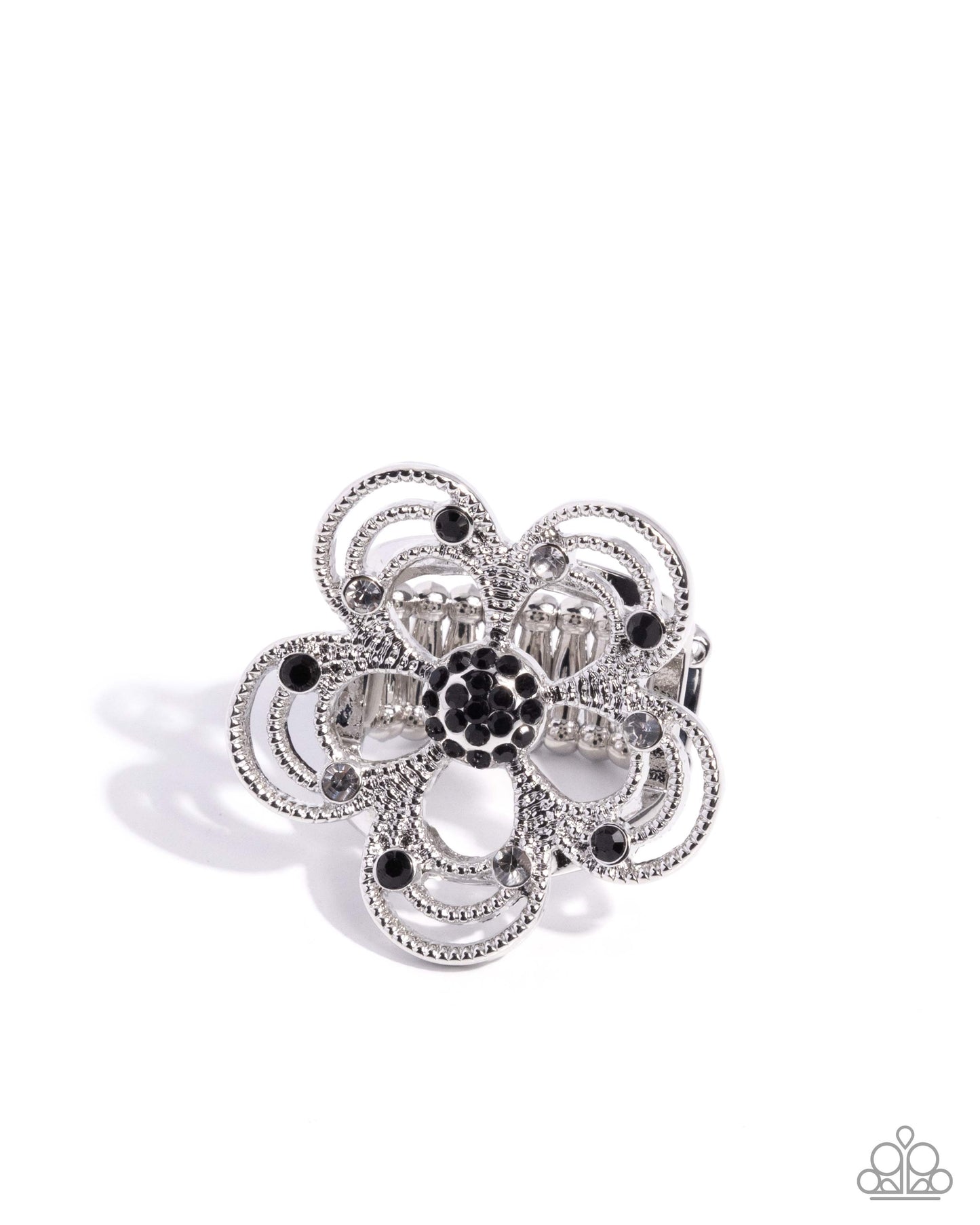 Still Studs - black - Paparazzi ring