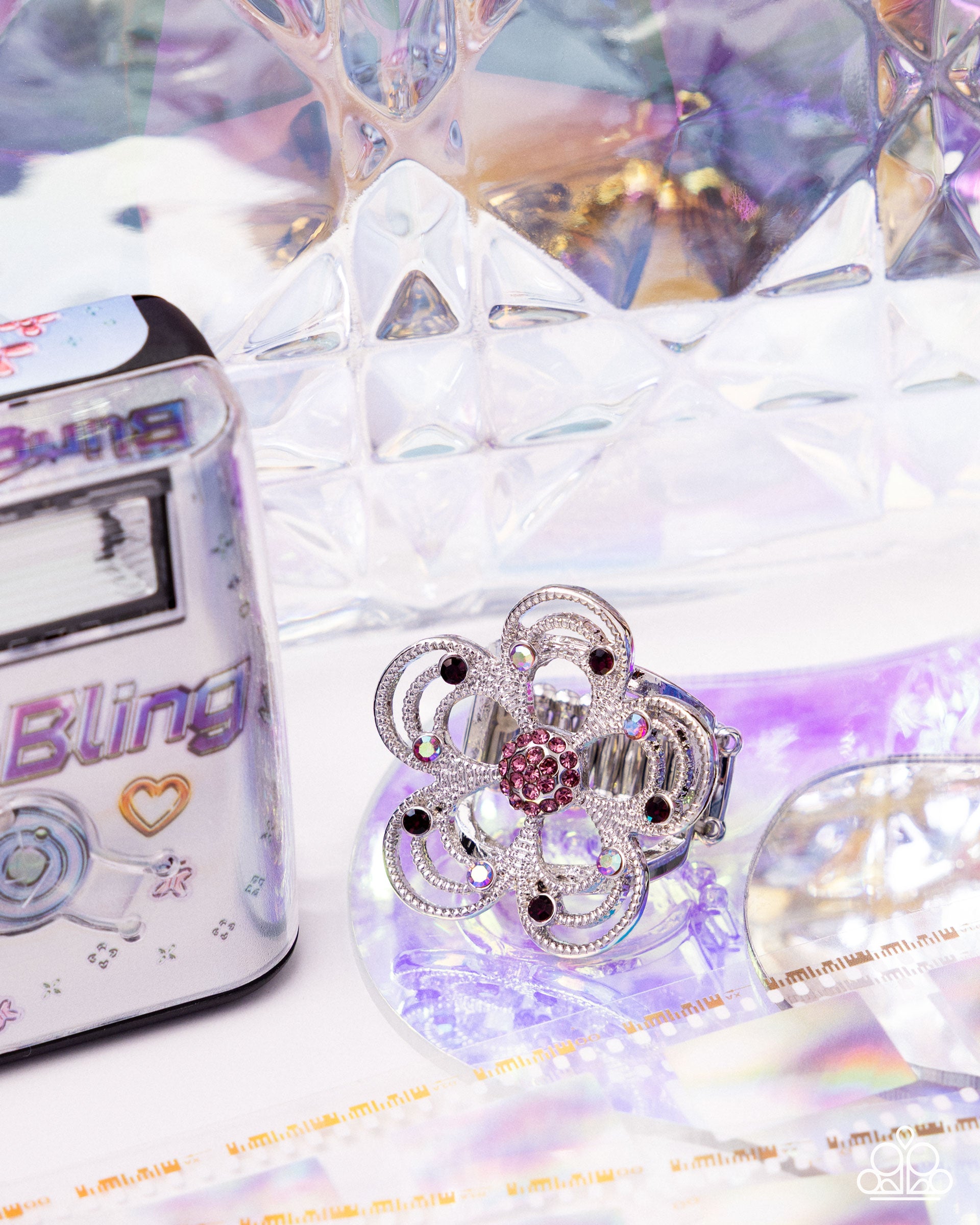 Still Studs - purple - Paparazzi ring