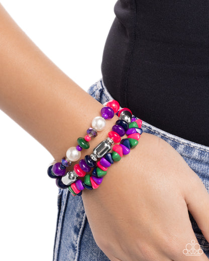 Stirring Stack - purple - Paparazzi bracelet