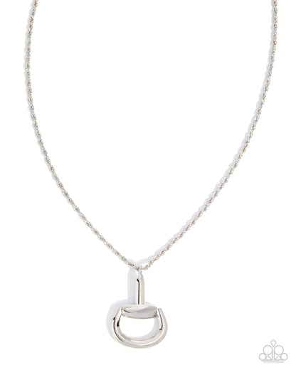 Stirrup Season - silver - Paparazzi necklace