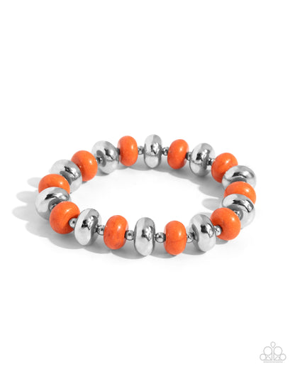 Stone Age Aesthetic - orange - Paparazzi bracelet