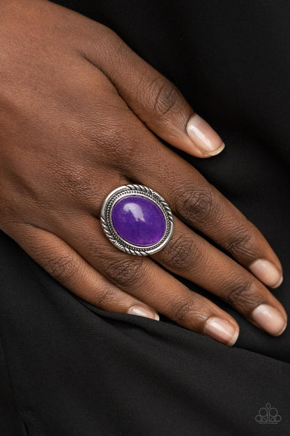 Stone Terrarium - purple - Paparazzi ring