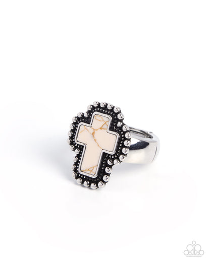 Stony Sanctification - white - Paparazzi ring