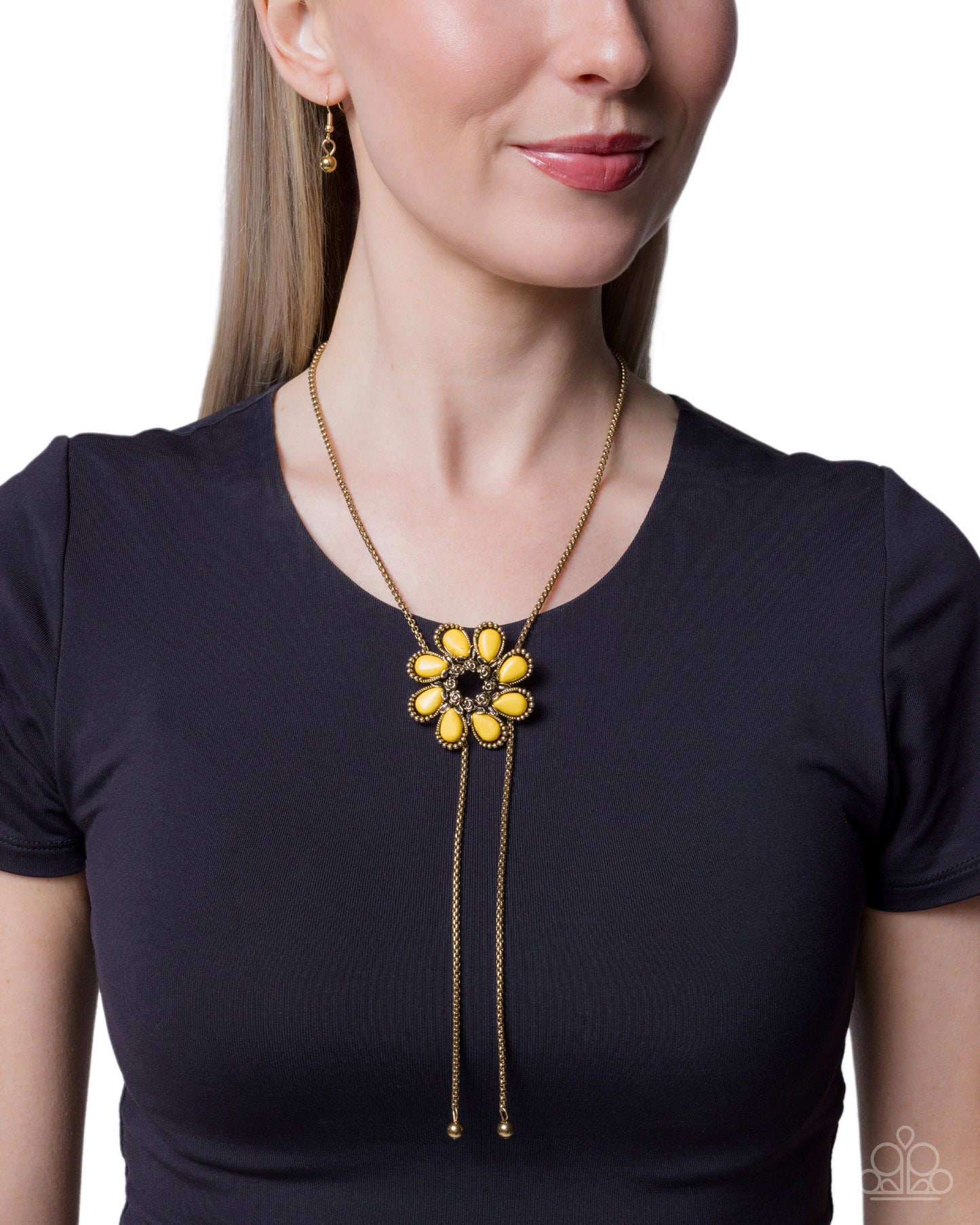 Stony Sashay - yellow - Paparazzi necklace