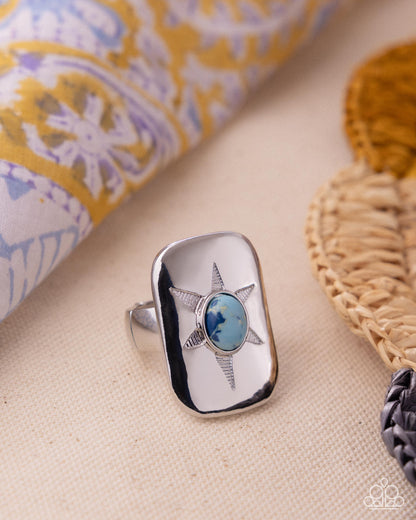 Stony Sendoff - blue - Paparazzi ring