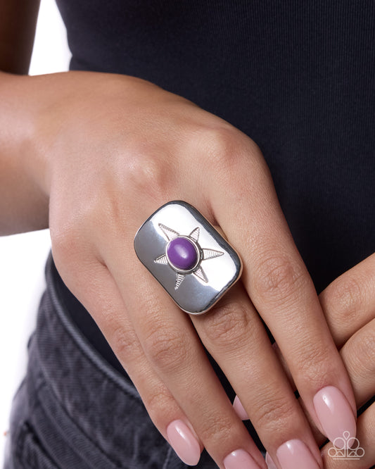 Stony Sendoff - purple - Paparazzi ring