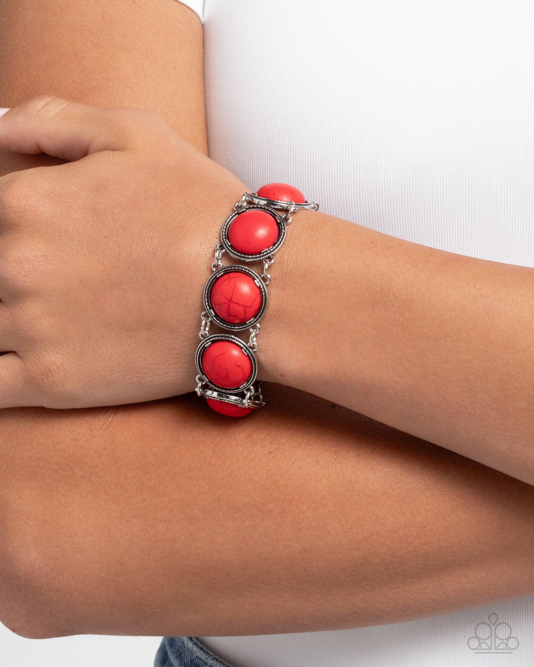 Stony Session - red - Paparazzi bracelet