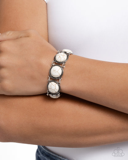 Stony Session - white - Paparazzi bracelet