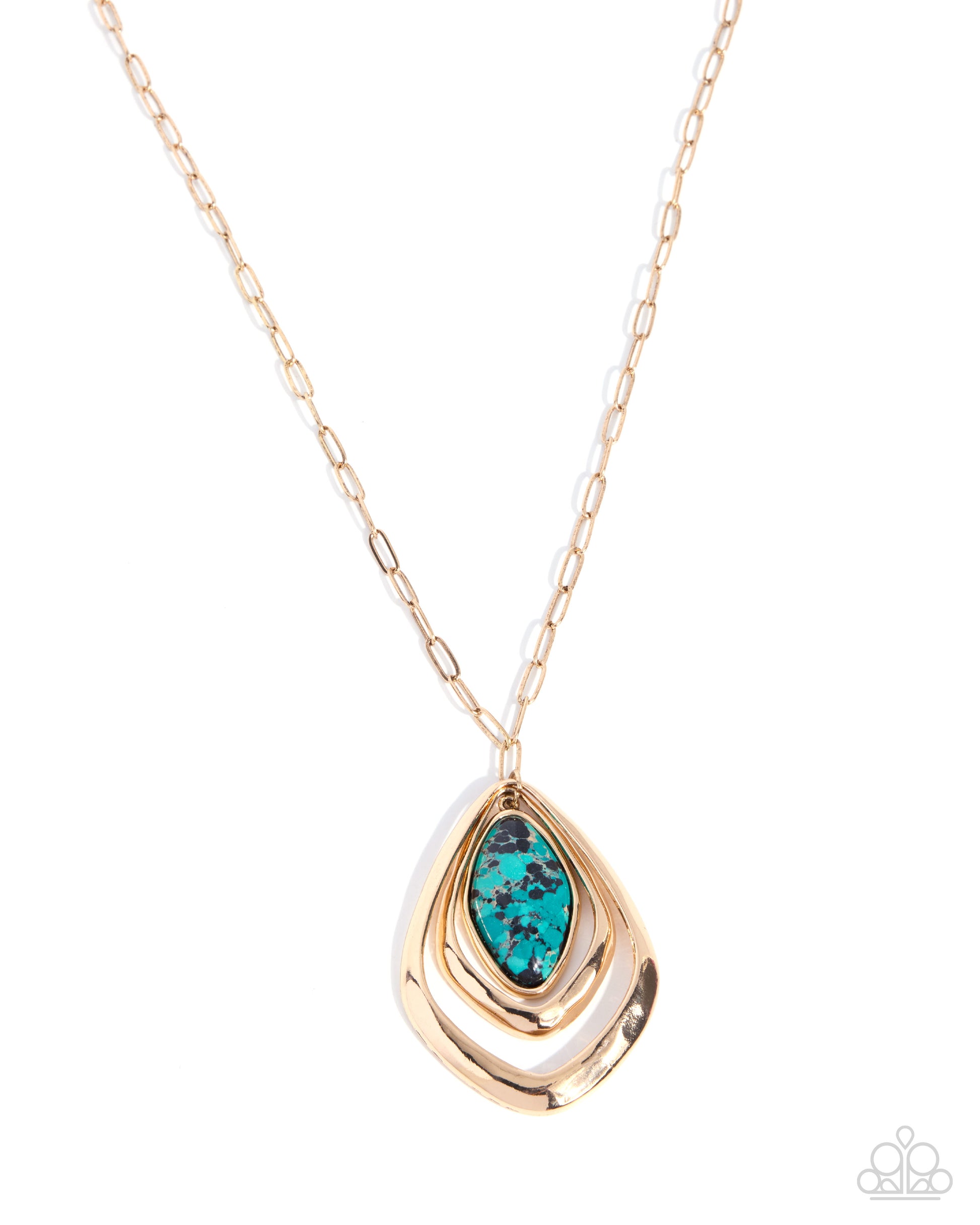 Stony Showgirl - green - Paparazzi necklace
