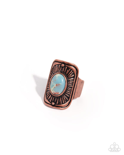 Stony Solace - copper - Paparazzi ring