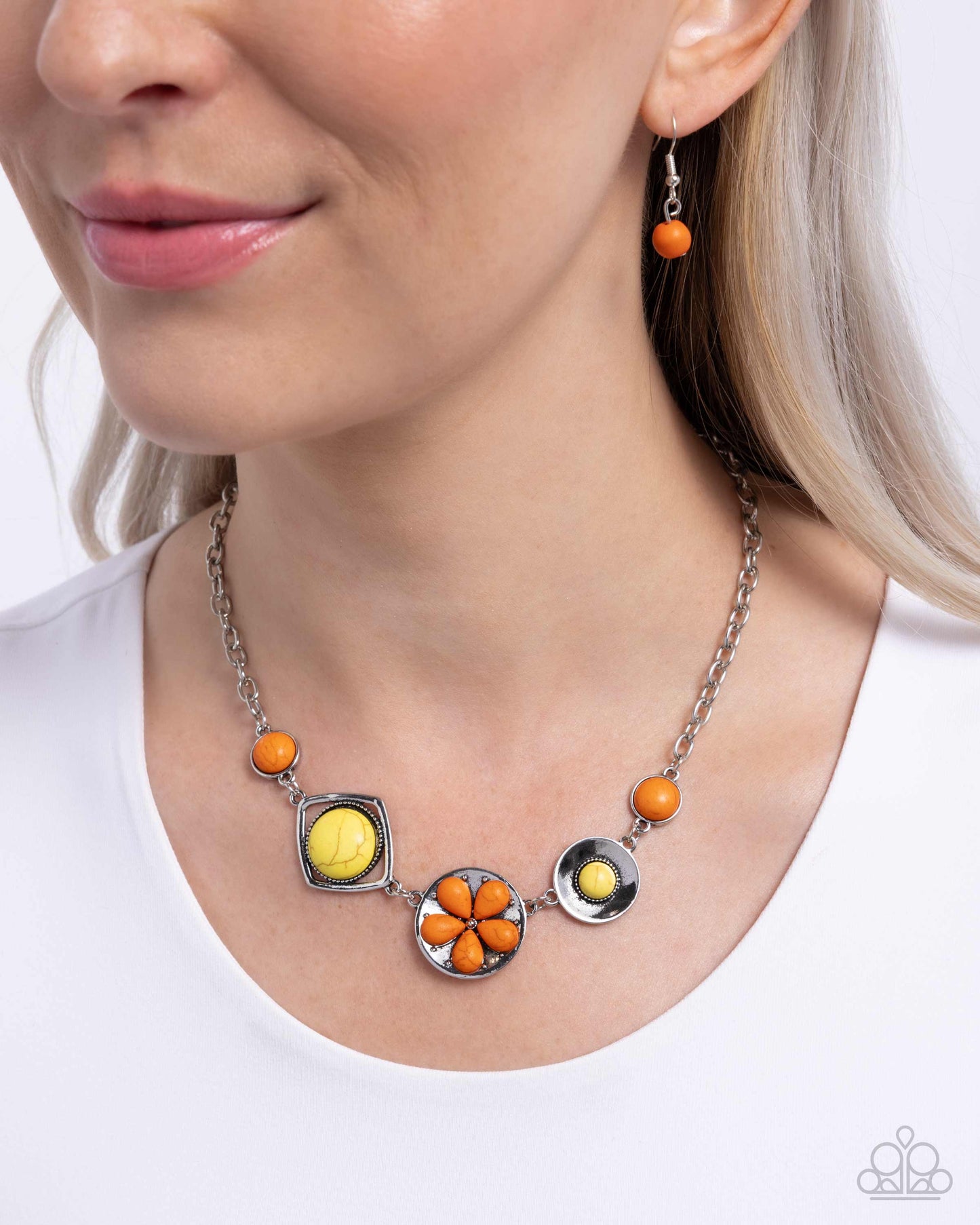 Stony Someday - orange - Paparazzi necklace