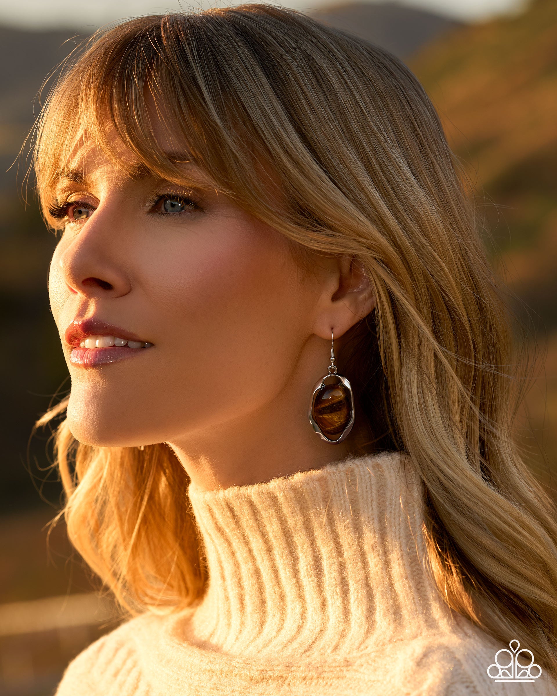 Stony Song - brown - Paparazzi earrings