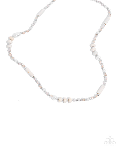 Stony Splendor - white - Paparazzi necklace