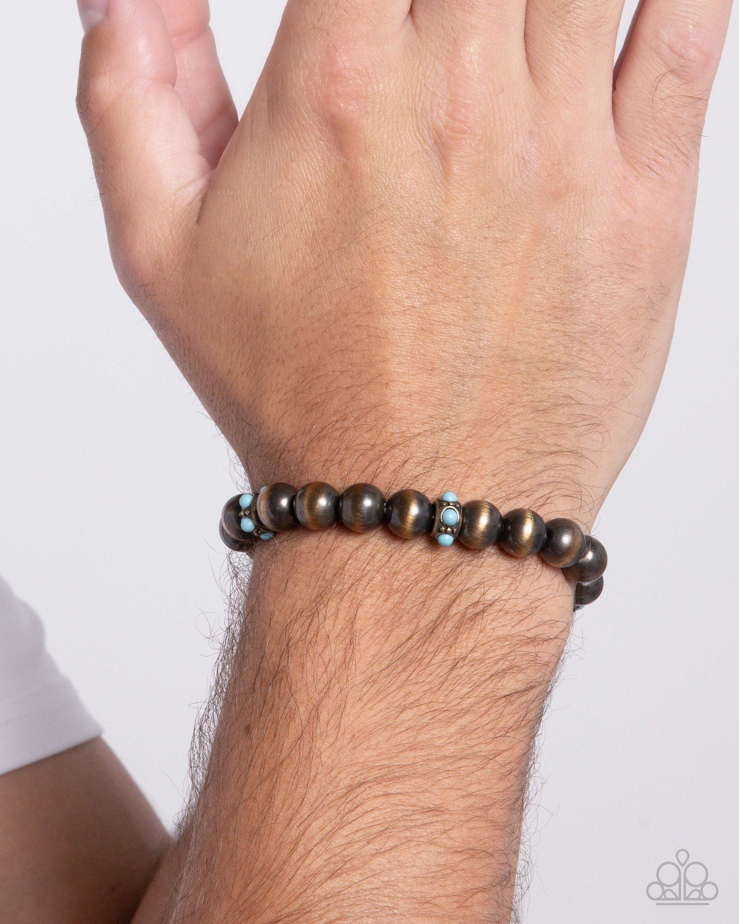 Stony Spotlight - brass - Paparazzi MENS bracelet