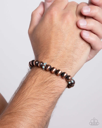 Stony Spotlight - copper - Paparazzi MENS bracelet