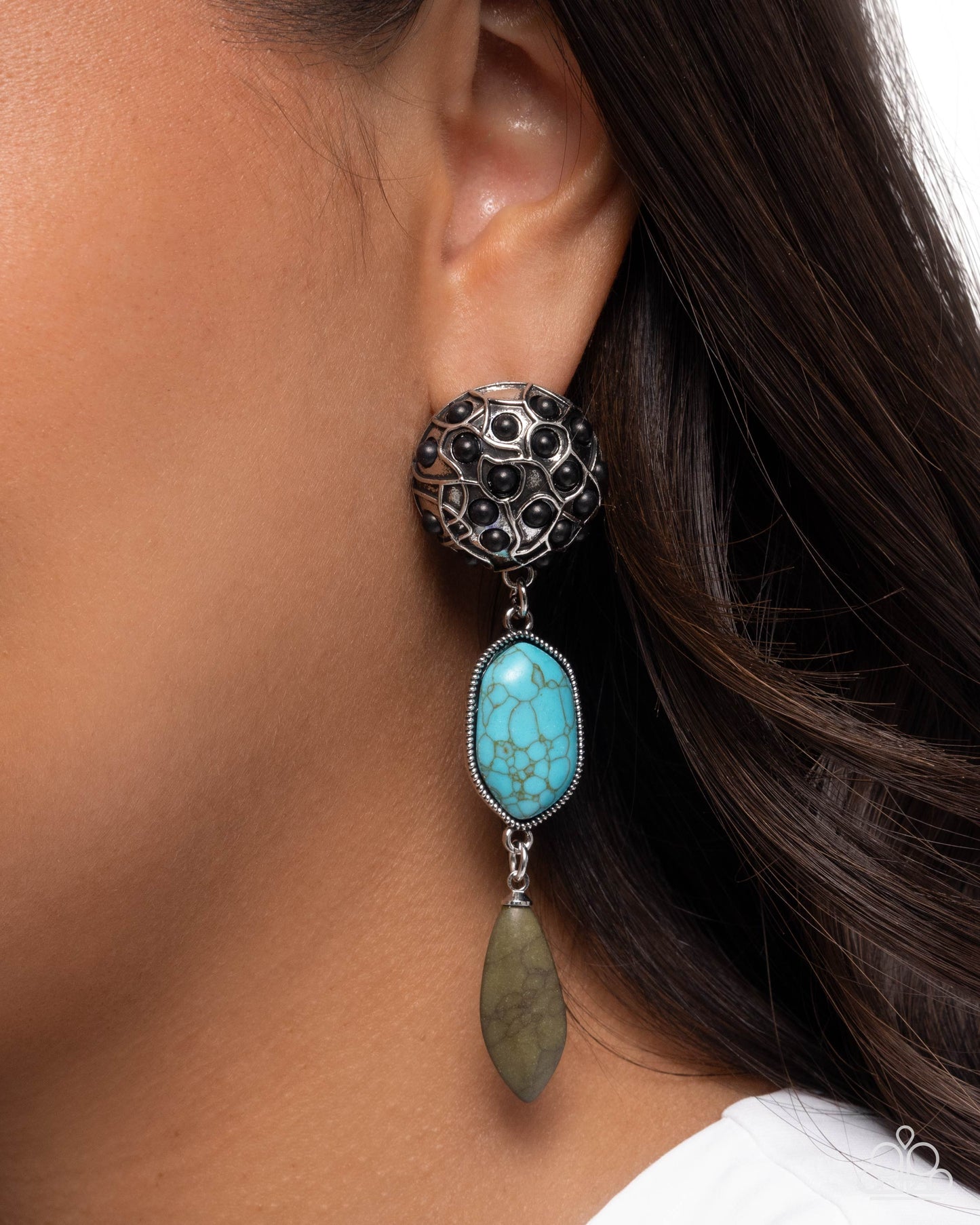 Stony Staple - green - Paparazzi earrings