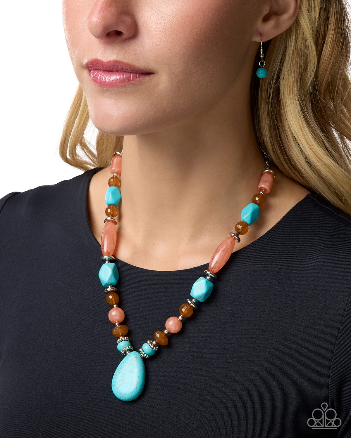 Stony Suite - blue - Paparazzi necklace
